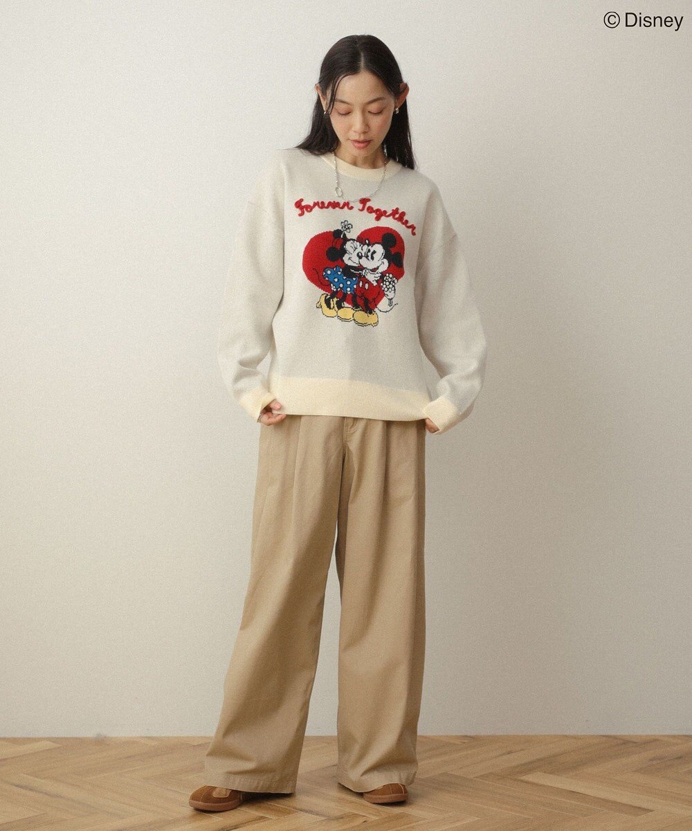 Green Parks ミッキー＆フレンズ／ジャガードニットプルオーバー 