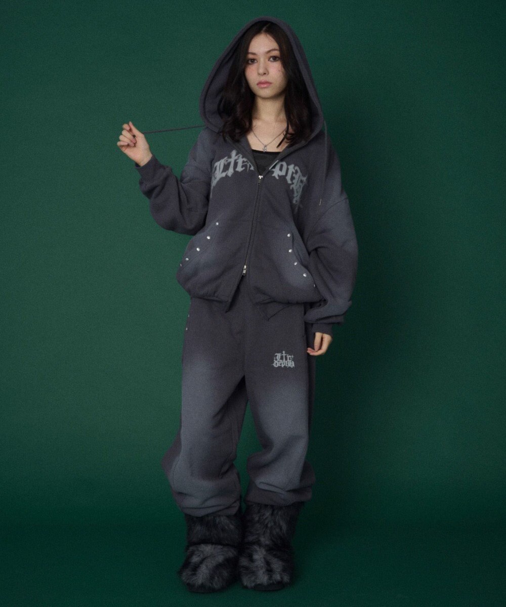 WEGO 【ユニセックス着用ITEM/ウエストゴム】ロゴスウェットパンツ 