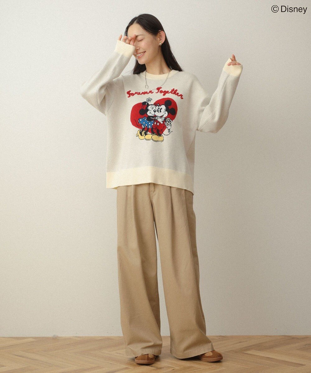 Green Parks ミッキー＆フレンズ／ジャガードニットプルオーバー 