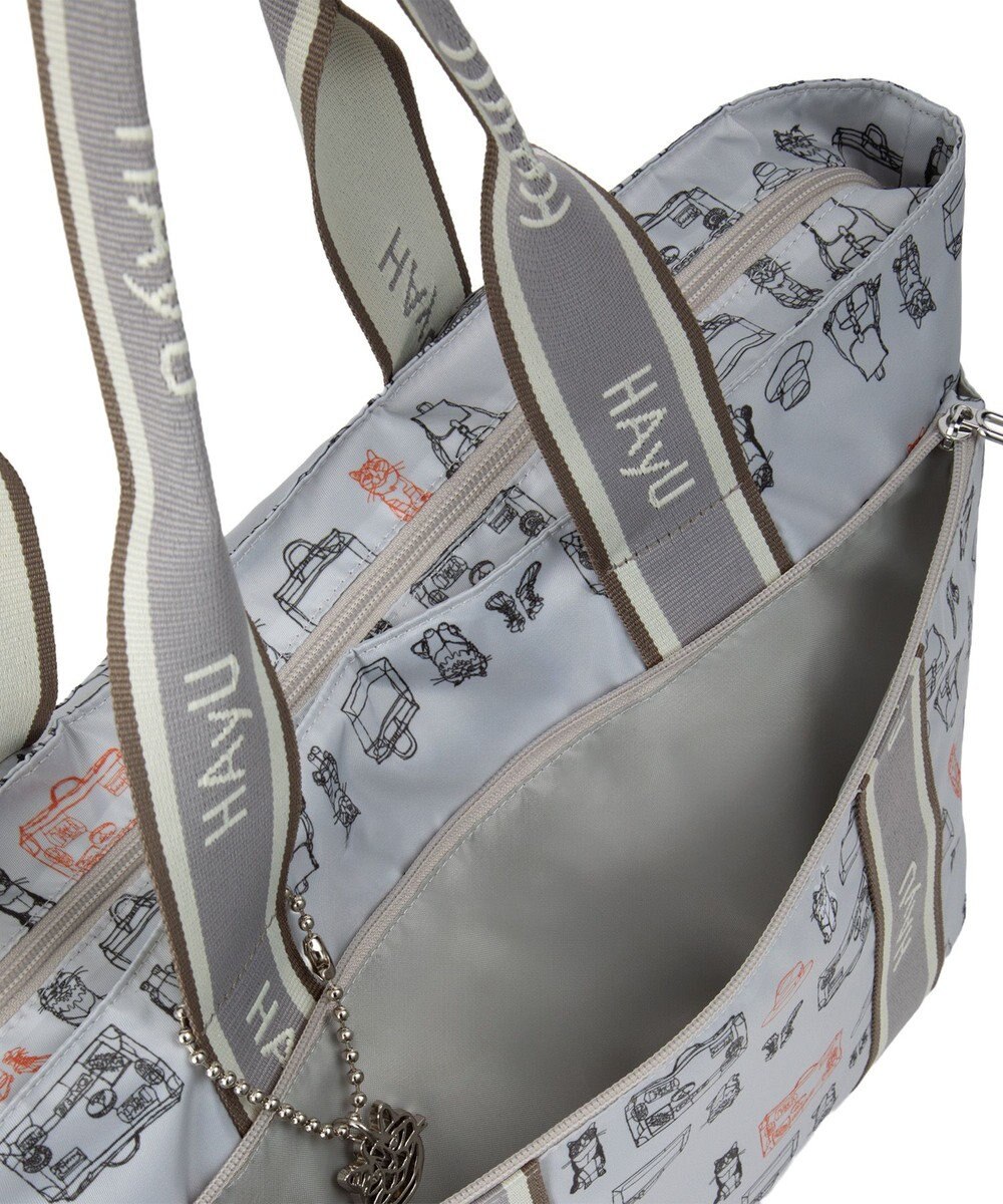 ACE BAGS & LUGGAGE 【雑誌掲載】 HAyU × ace.  フォールディング 折り畳みトートバッグ 猫柄 22L 17861 