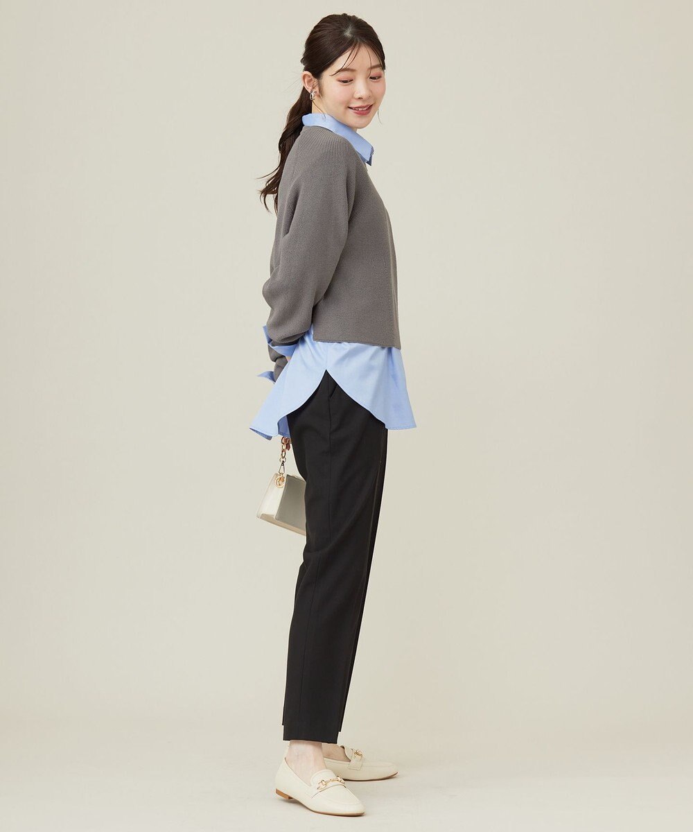 ANY SIS 【BAILA12月号掲載・貴島明日香さんコラボ】ニットレイヤード シャツ ツインセット 