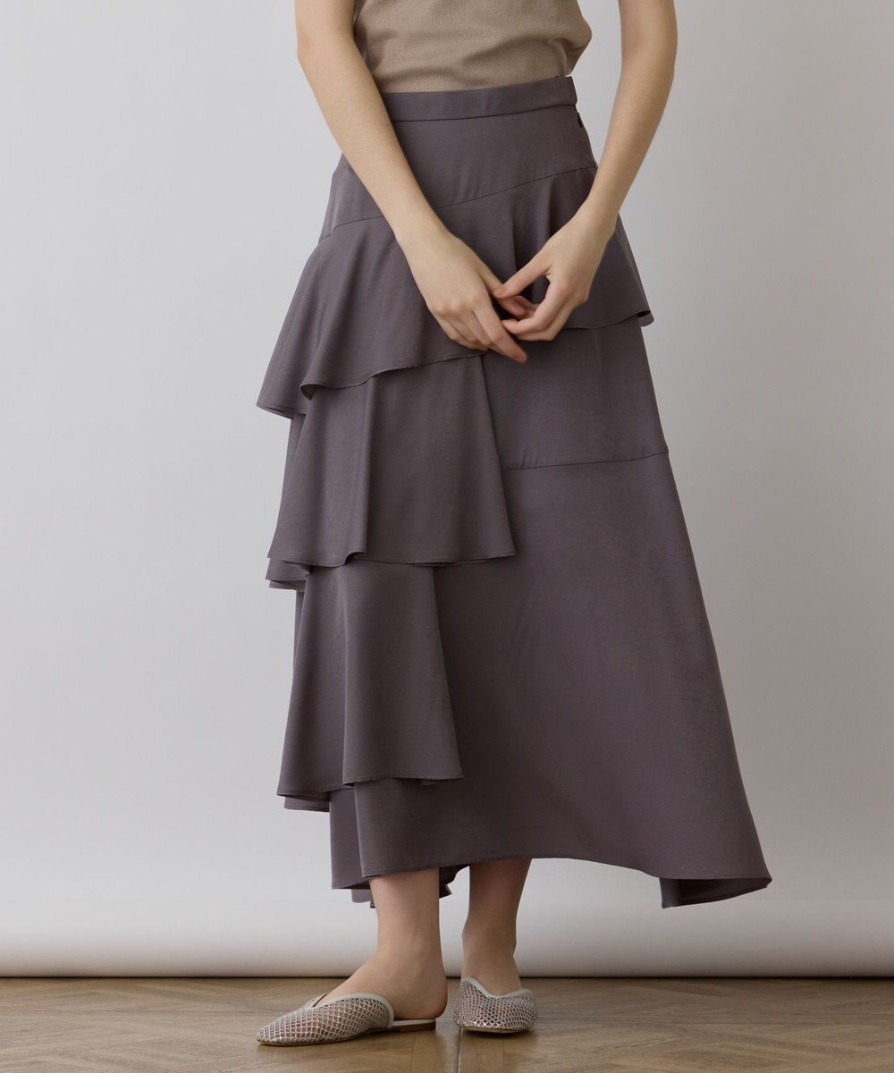 GRACE CONTINENTAL イレヘムサテンスカート 