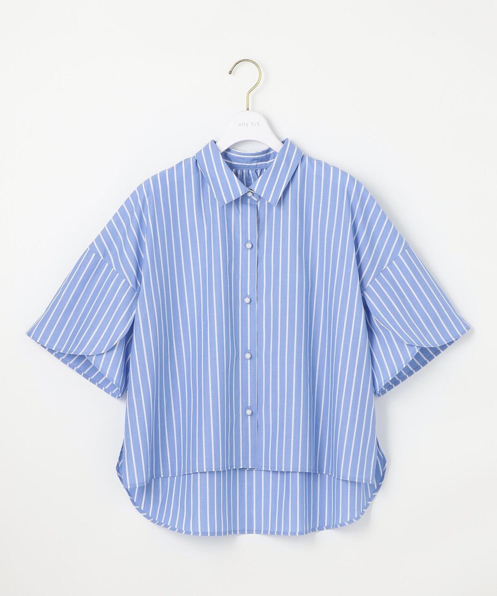 ANY SIS 【洗える】ペタルスリーブ シャツ 