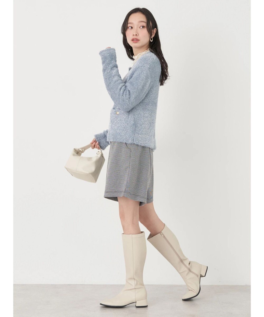 earth music&ecology キラキラシャギーカーディガン 