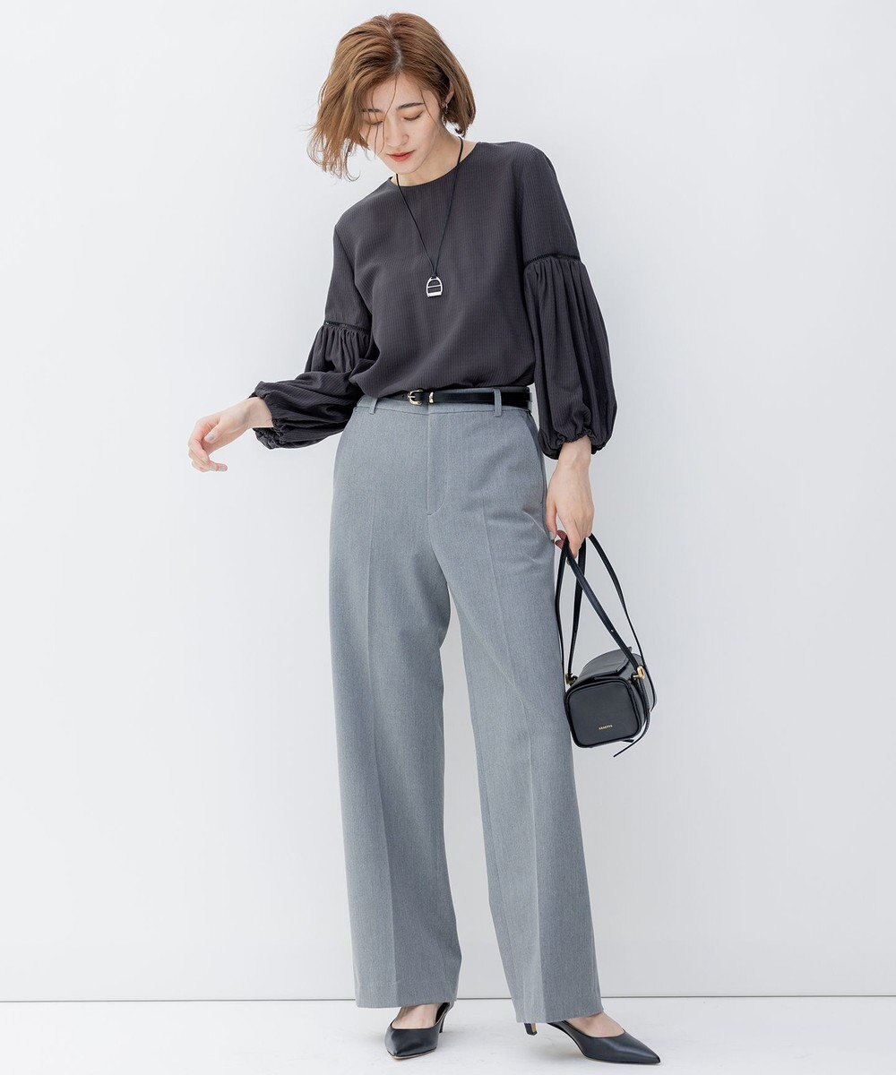 23区 【CLASSY.2月号掲載/洗える】TRストレッチギャバ ワイドパンツ 