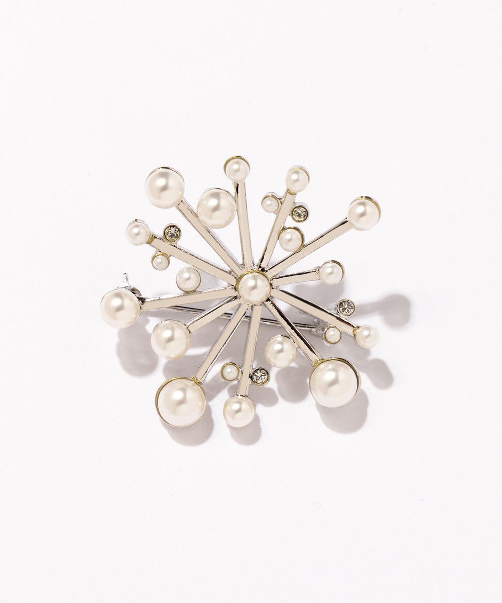 J.PRESS LADIES クリスタルパール ブローチ 