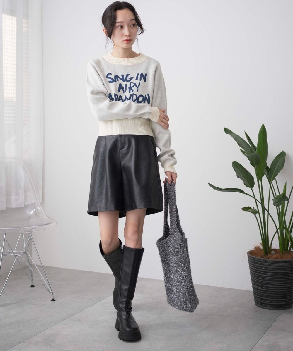 WEGO ジャガードショートニットプルオーバー 