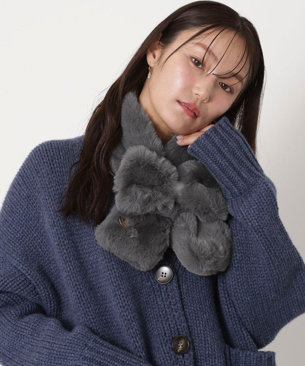 MOONBAT 【新色追加】PAUL & JOE ACCESSOIRES フェイクファーリボンマフラー 