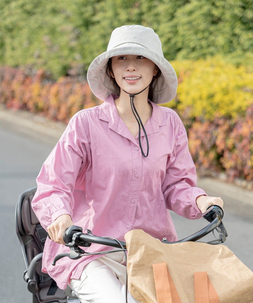 MOONBAT 【一級遮光/UVカット】UVラフィネハット（つば広タイプ） 速乾/接触冷感/手洗いOK/サイズ調整可能/抗菌防臭加工 