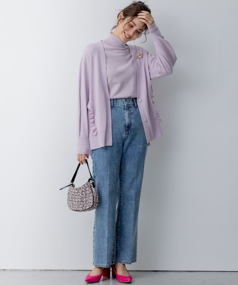 組曲 【WEB限定】サイドフリルカーディガン 