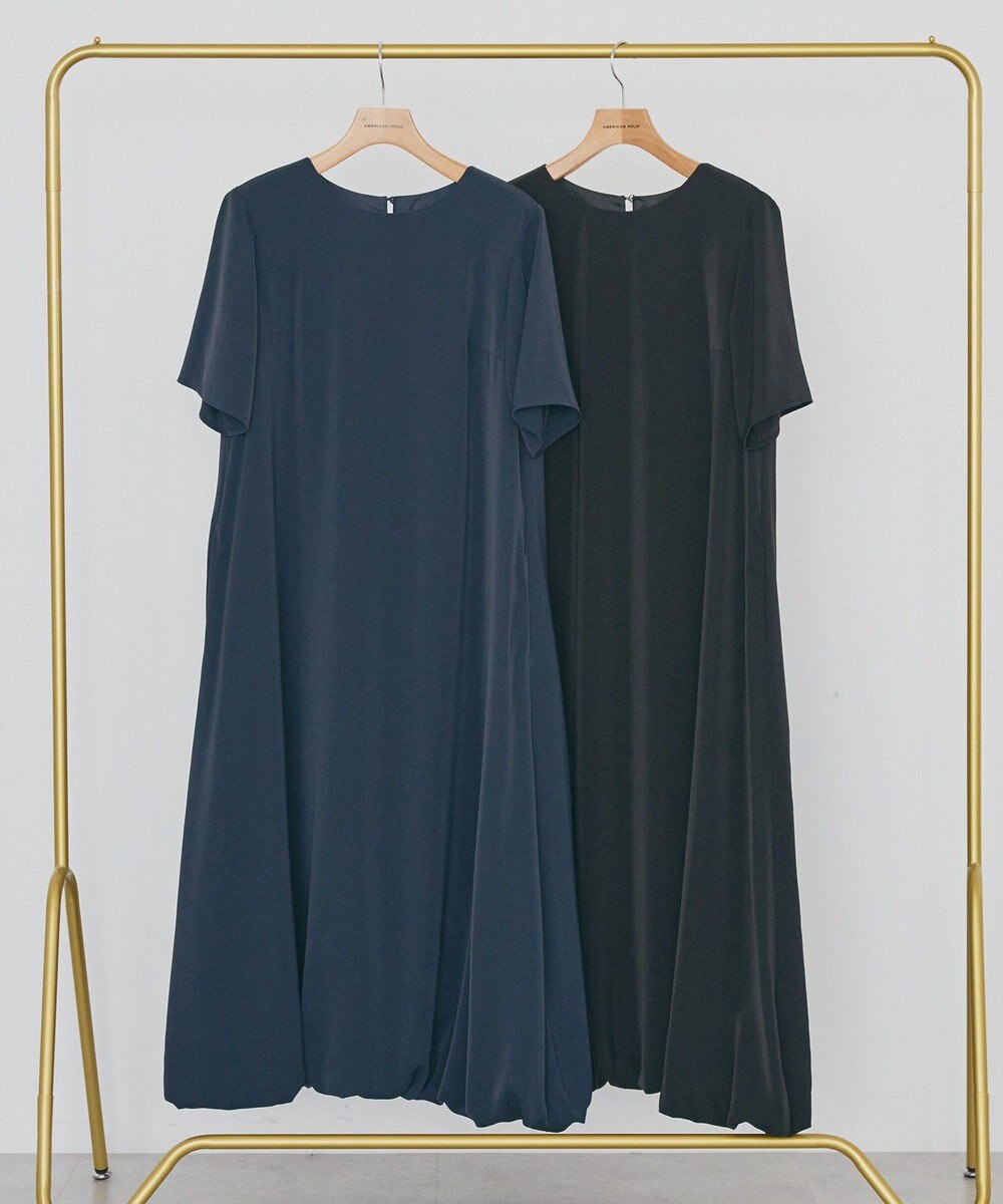 AMERICAN HOLIC 【イージーケア】バルーンワンピース 