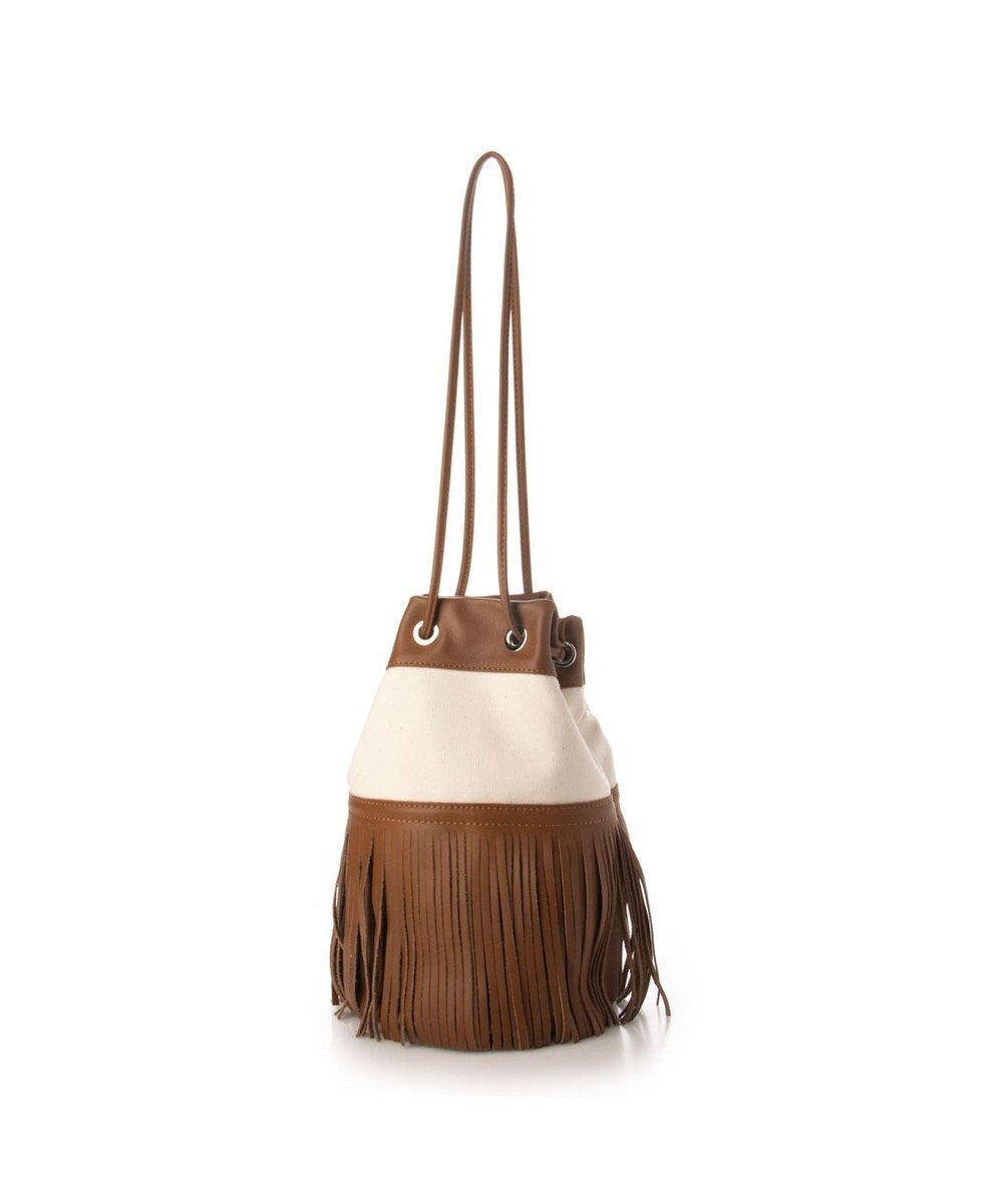 INTER-CHAUSSURES 【MARCO MASI】レザーフリンジ巾着バッグ 