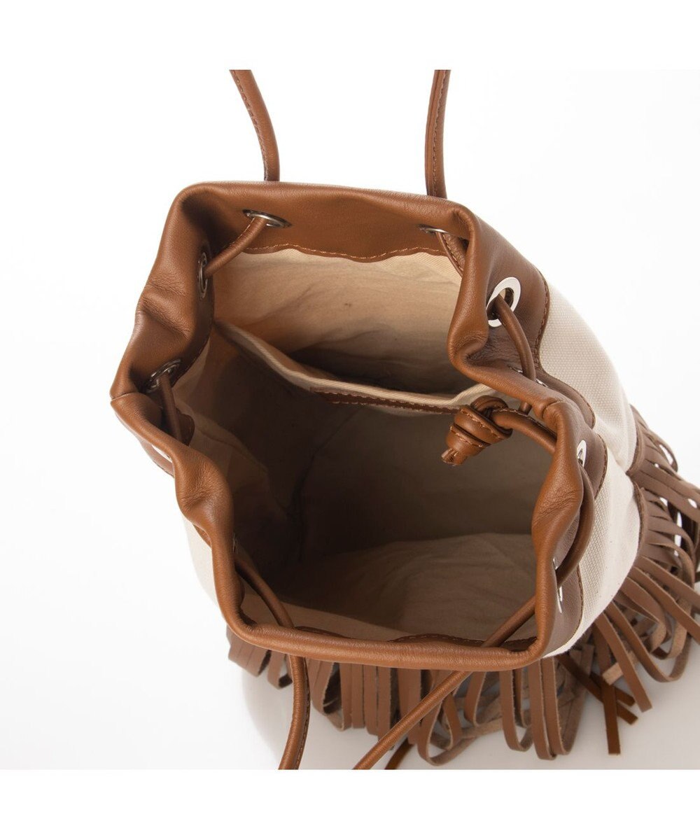 INTER-CHAUSSURES 【MARCO MASI】レザーフリンジ巾着バッグ 