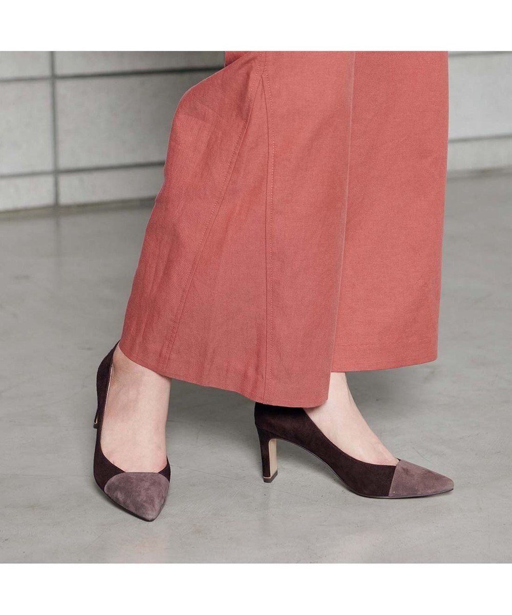 MODE ET JACOMO <MODE ET JACOMO>異素材コンビポインテッドトゥパンプス 