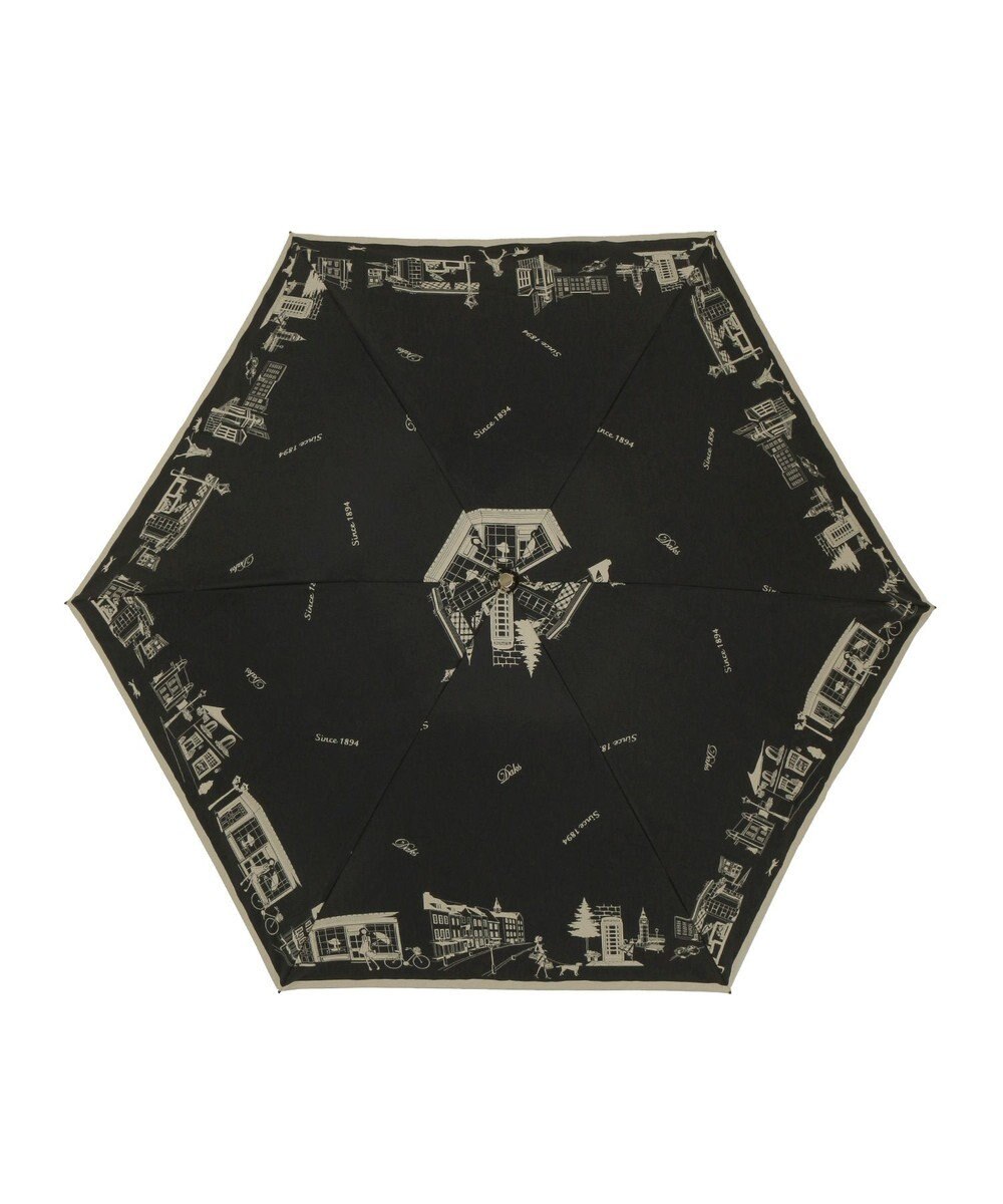 MOONBAT DAKS(ダックス) 晴雨兼用日傘 折りたたみ傘 街並み フワクール生地使用 