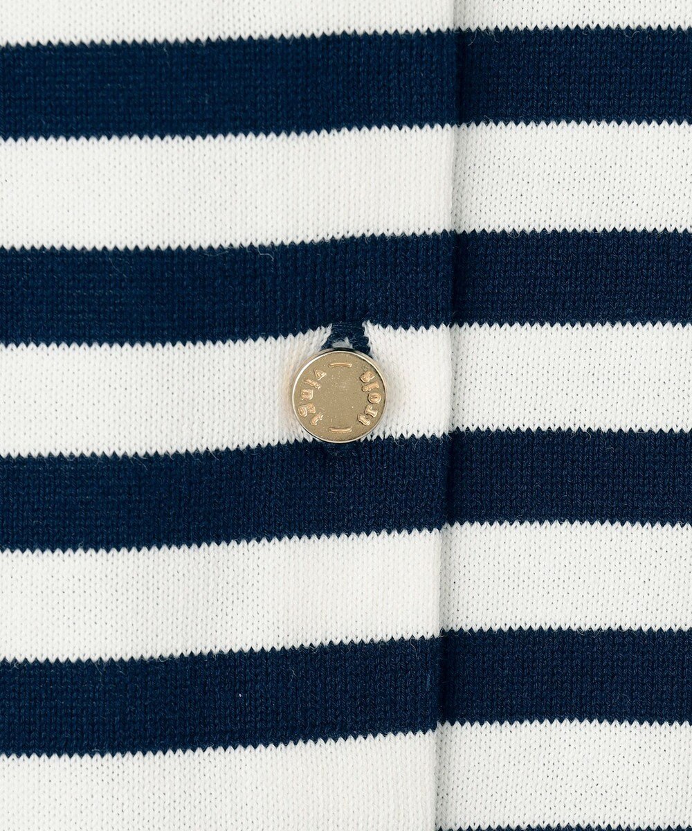 23区 S 【洗える】プレミアムビオコットン ボーダー カーディガン 