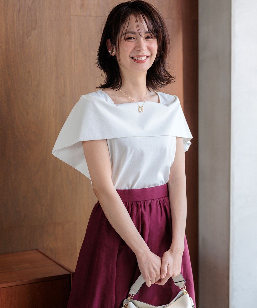 組曲 L 【先行予約】GIZAコットンオフショルダー カットソー 