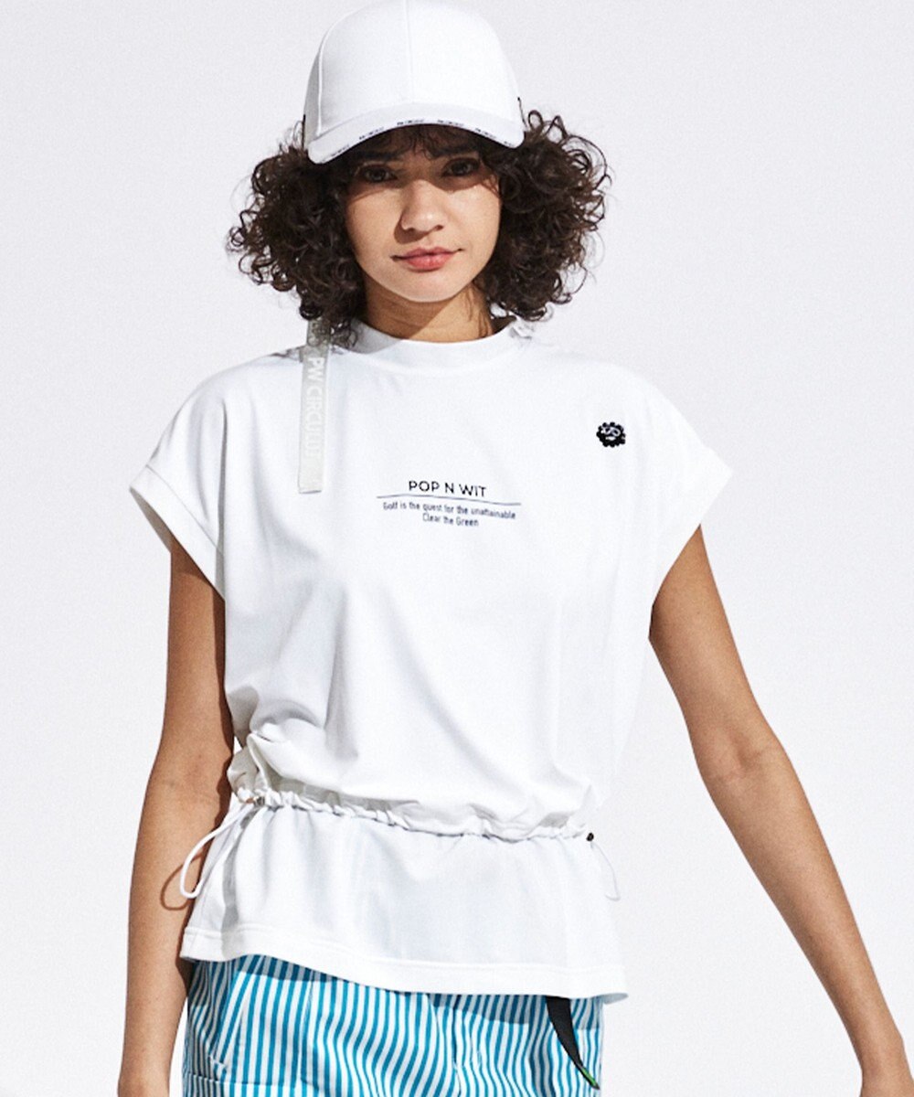 PW CIRCULUS 【UVカット / 吸水速乾 / 伸縮性抜群】【WOMEN】ウエスト切り替えモック T 