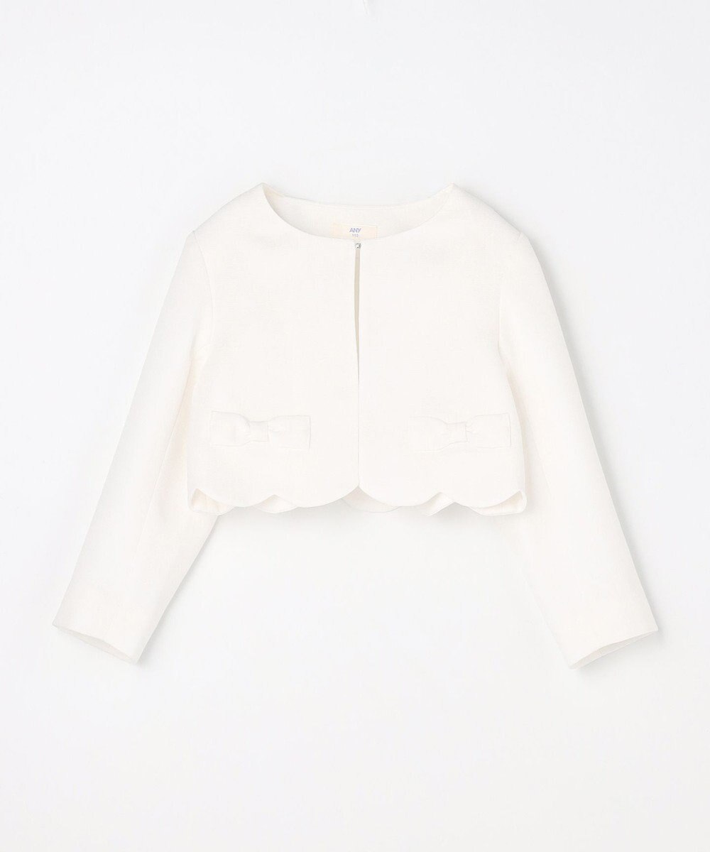ANY KIDS 【2点セット】リボンボレロジャケット+シフォンプリーツ ワンピース 