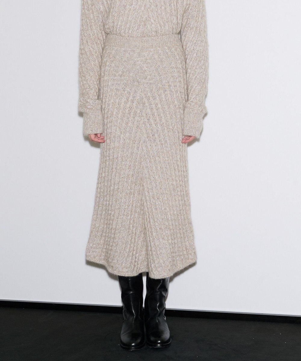 JOSEPH ファジーケーブル　フレアスカート 