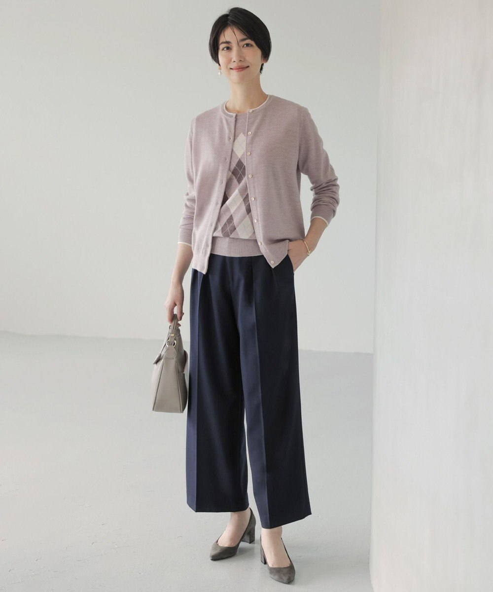 J.PRESS LADIES L 【洗える】アーガイル ツイン ニット 