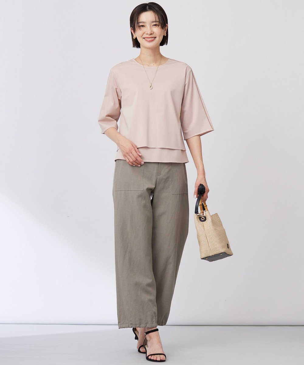 J.PRESS LADIES S 【洗える】トリコットジャージー カットソー 