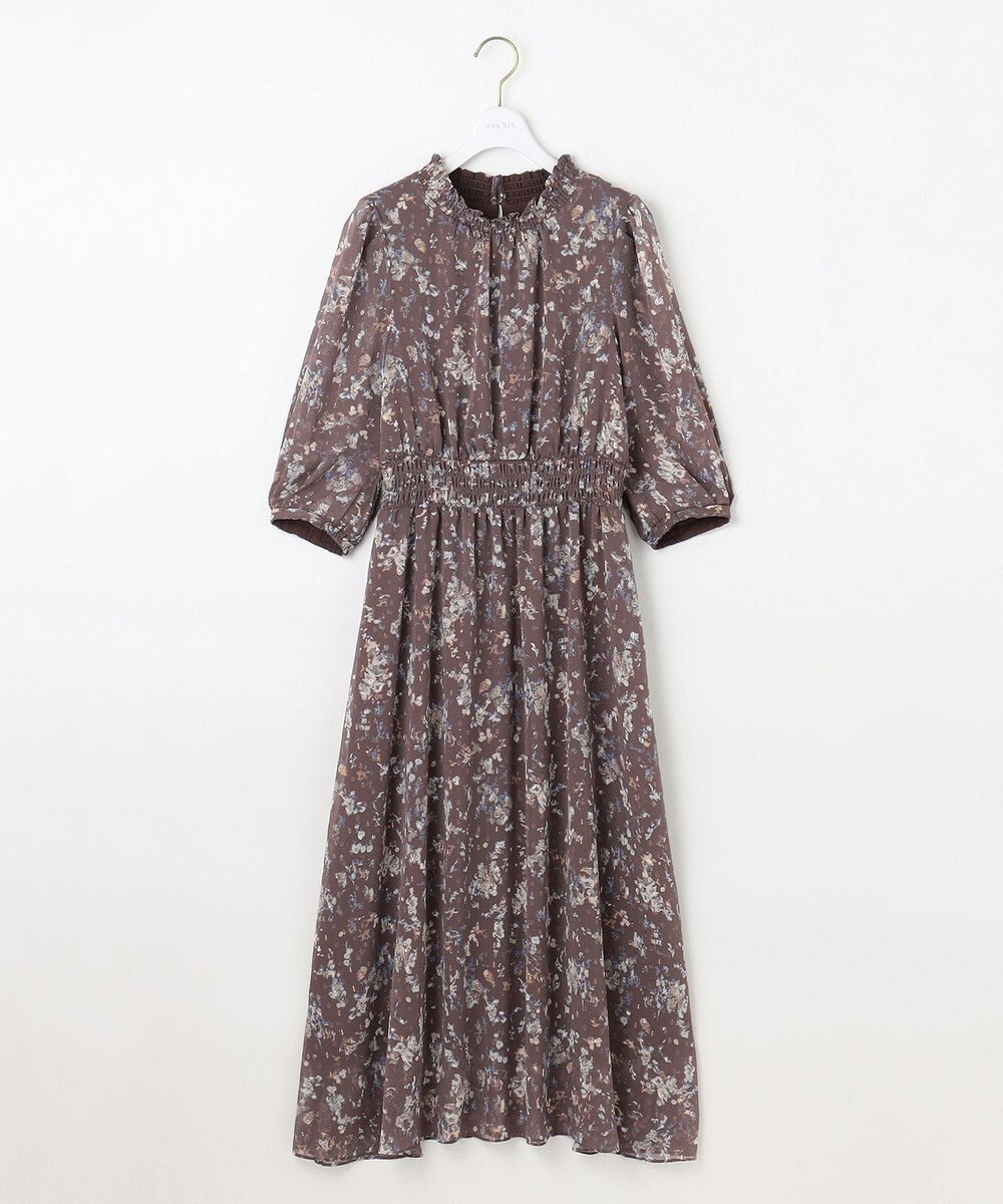 ANY SIS 【洗える】ニュアンスプリント ワンピース 