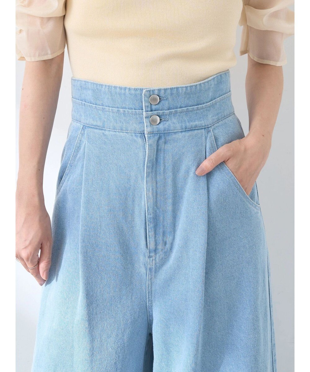 earth music&ecology ダブルベルトデザインワイドパンツ 