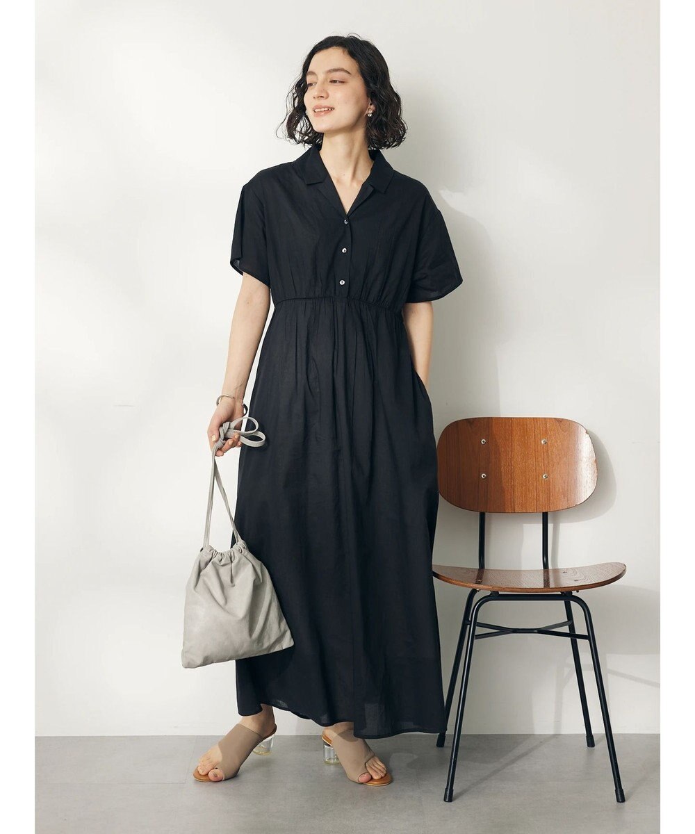 CRAFT STANDARD BOUTIQUE インド綿オープンカラーワンピース 