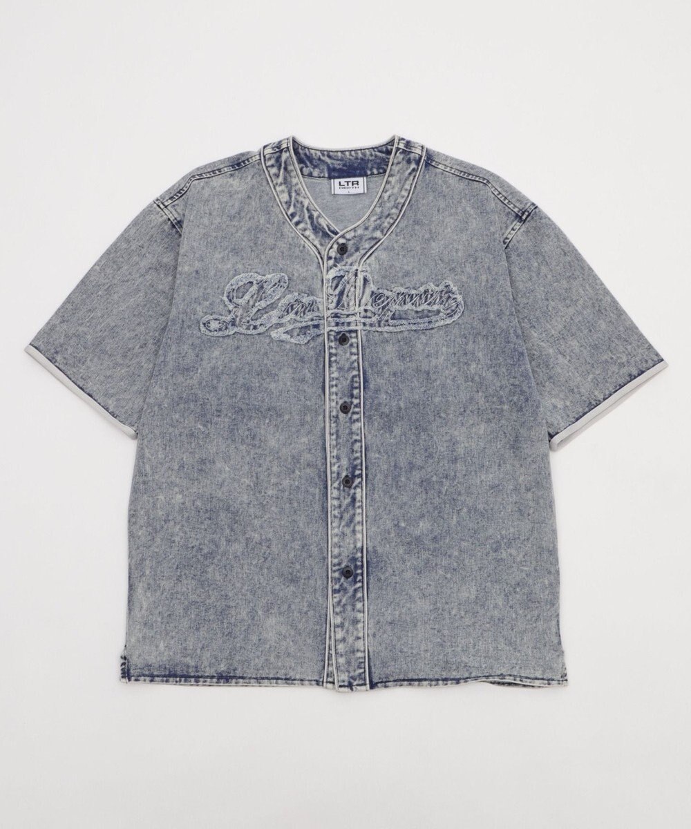 WEGO 【ユニセックス着用ITEM】ベースボールデニムグラフィックシャツ（SS） 