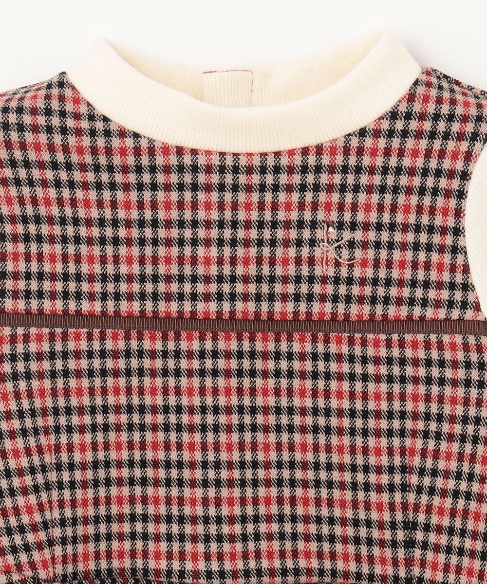 組曲 KIDS 【90-100㎝】チェックジャガード ワンピース 