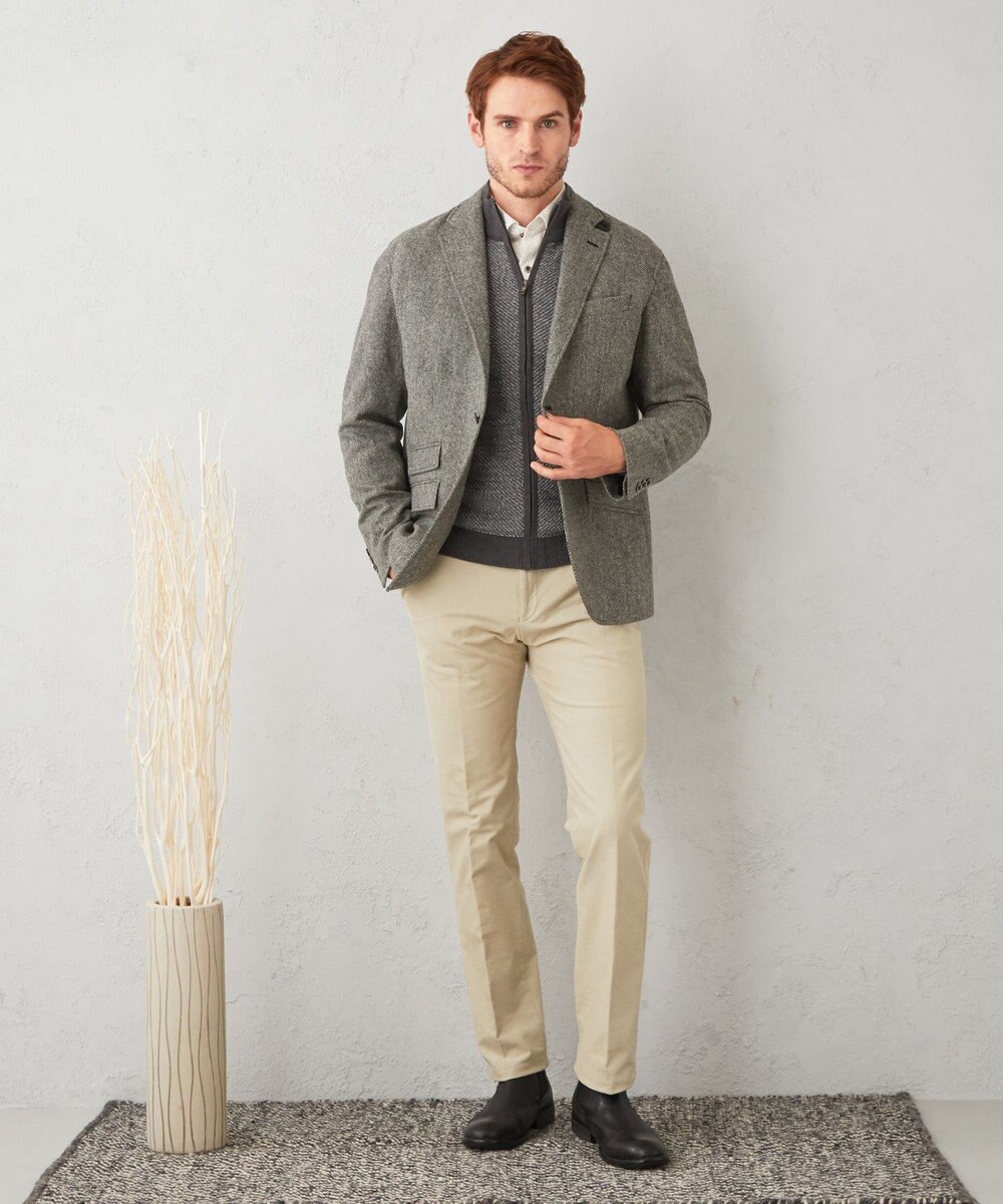 JOSEPH ABBOUD 【リラックスサイズ】ラムウールツィード ジャケット 