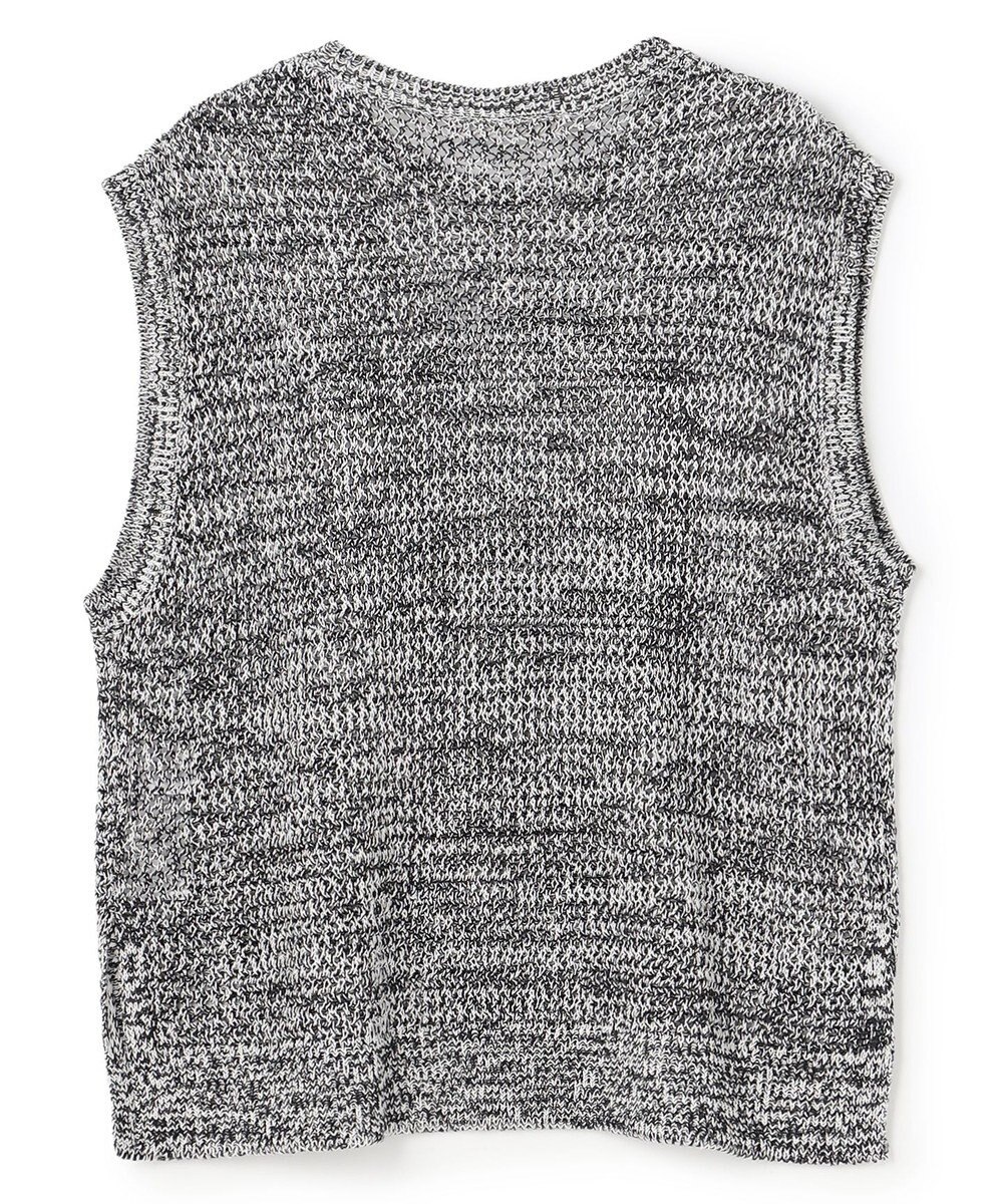 UNFILO リネンペーパー メッシュニット ベスト 