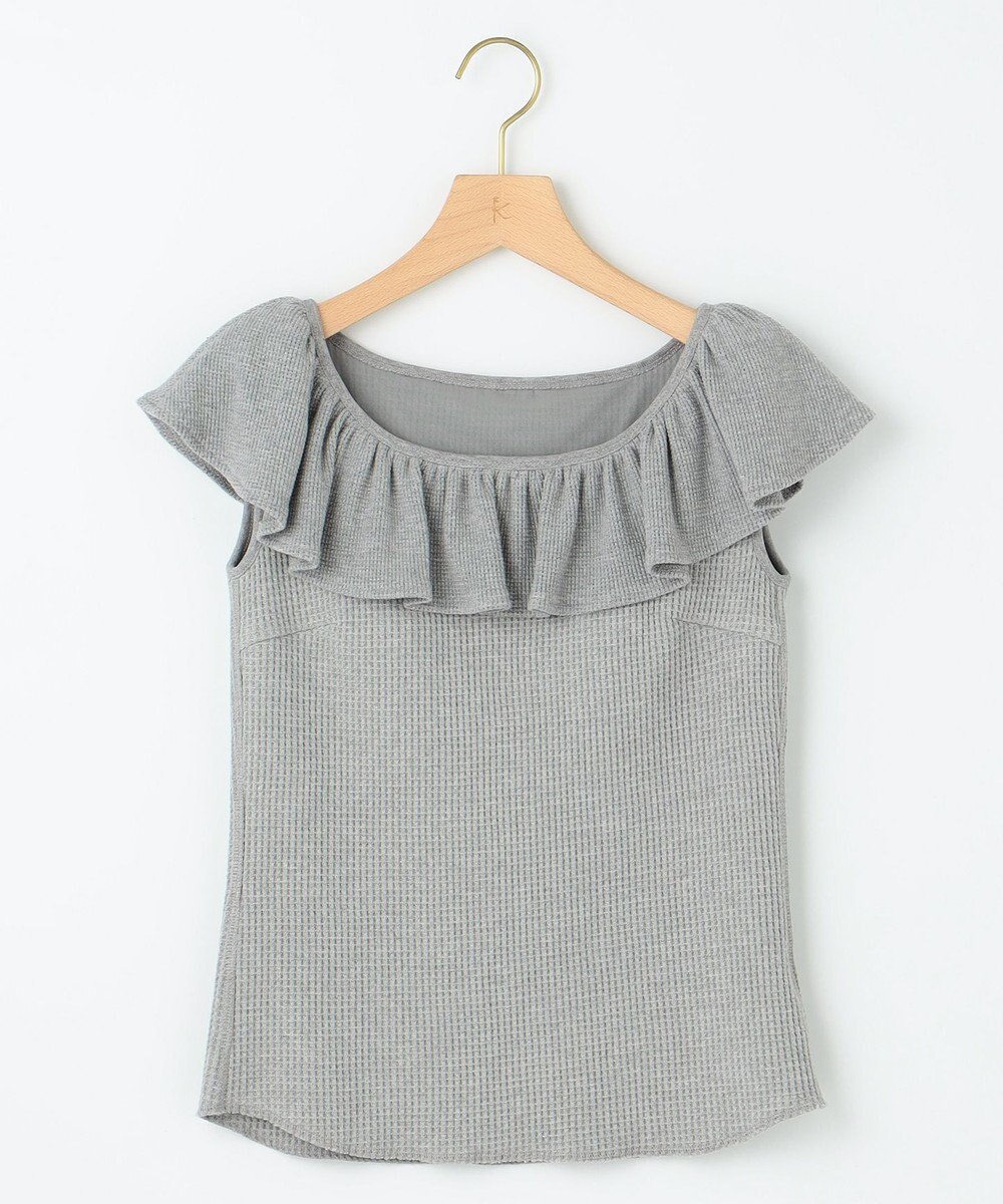 組曲 L 【組曲×setsuko sagittaire】カップ付きフリルTシャツ 