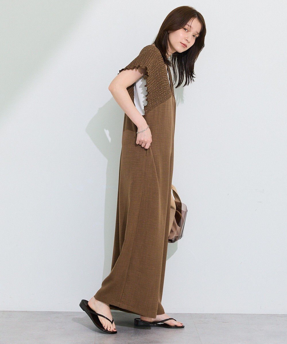 Green Parks シャーリングサロペット 