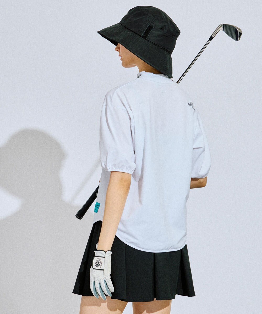 PW CIRCULUS 再入荷！【UV遮蔽率99% UVカット / 速乾 / ストレッチ】【WOMEN】パフスリーブモックネックT ゴルフウェア レディース 