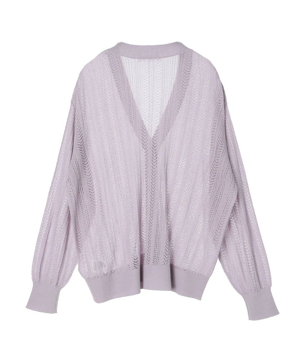 Green Parks すかし編みニットカーディガン 