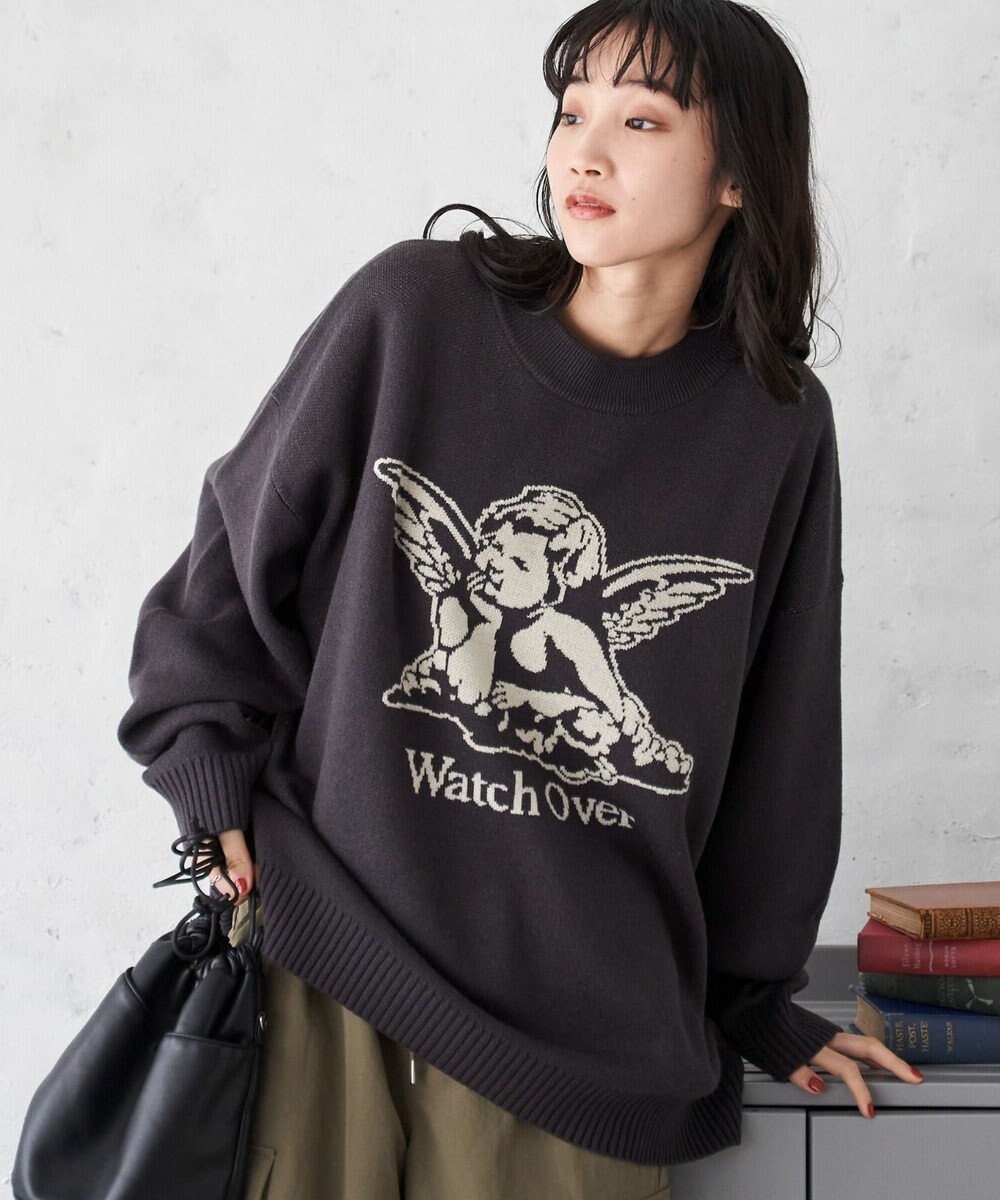 WEGO オーバーフィットジャガードプルオーバー 