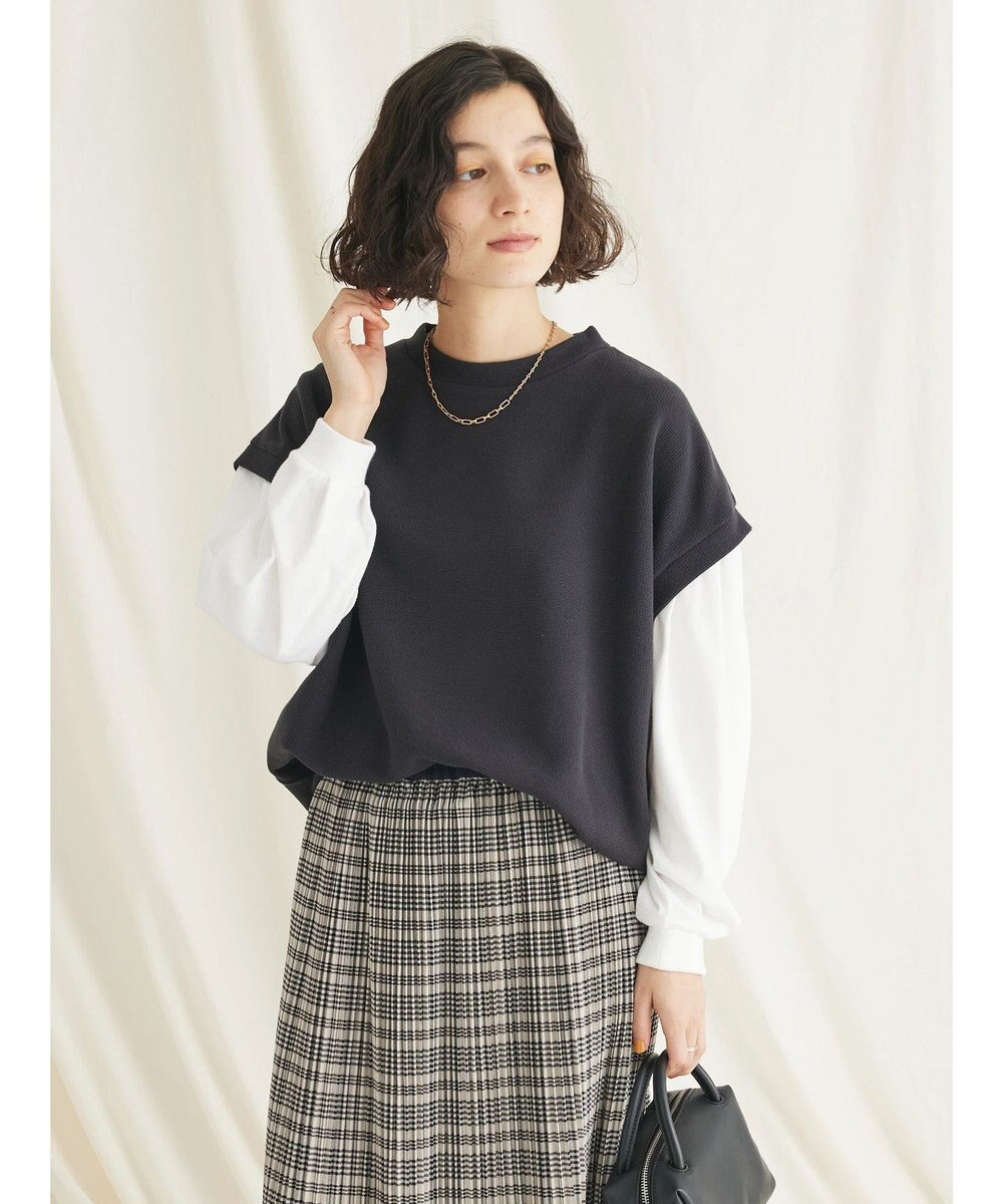 CRAFT STANDARD BOUTIQUE 起毛ワッフルレイヤード風プルオーバー 