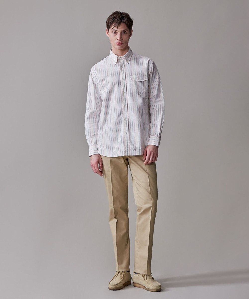J.PRESS MEN コットンオックス マルチストライプ シャツ / ボタンダウン 