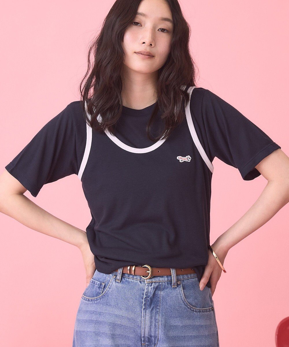 AMERICAN HOLIC 【PENNEY'S】配色タンクトップ+Tシャツ 