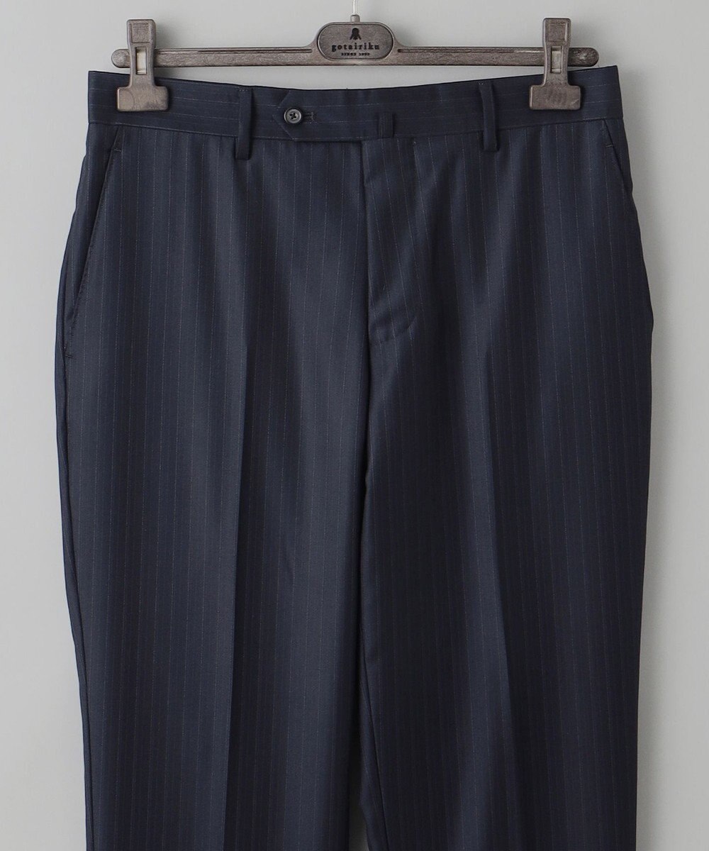 GOTAIRIKU シワになりにくい【御幸毛織/みゆきけおり】Superio160 スーツ_ネイビーストライプ 