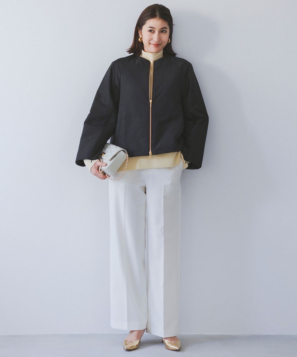 自由区 L 【WEB限定カラーあり・洗える】ウールカシミヤブレンドハイネック ニット 