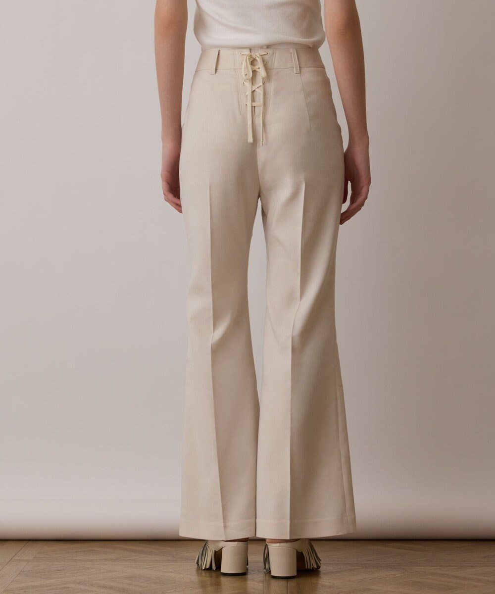 GRACE CONTINENTAL リネンサテンフレアパンツ 