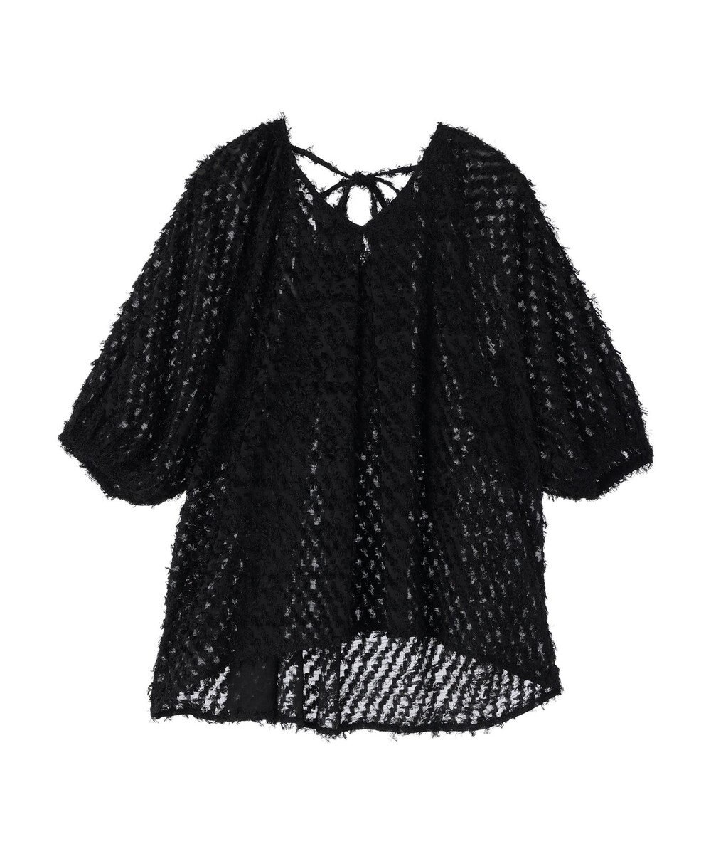 Green Parks AnriettMusee カットジャガードタックブラウス 