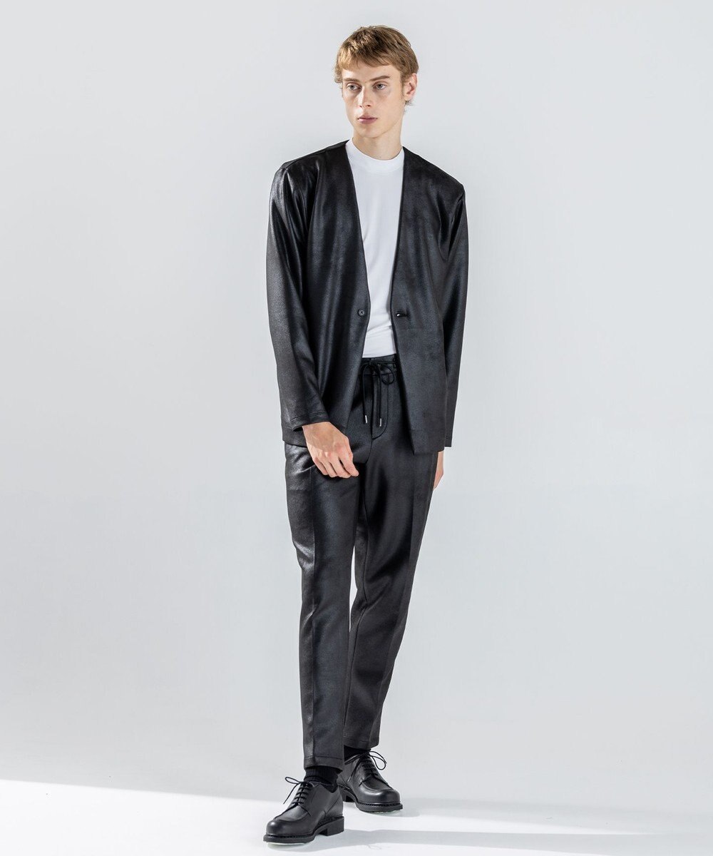 JOSEPH HOMME 新素材【ストレッチ/光沢感】レザーライクジャージー　カーディガン 