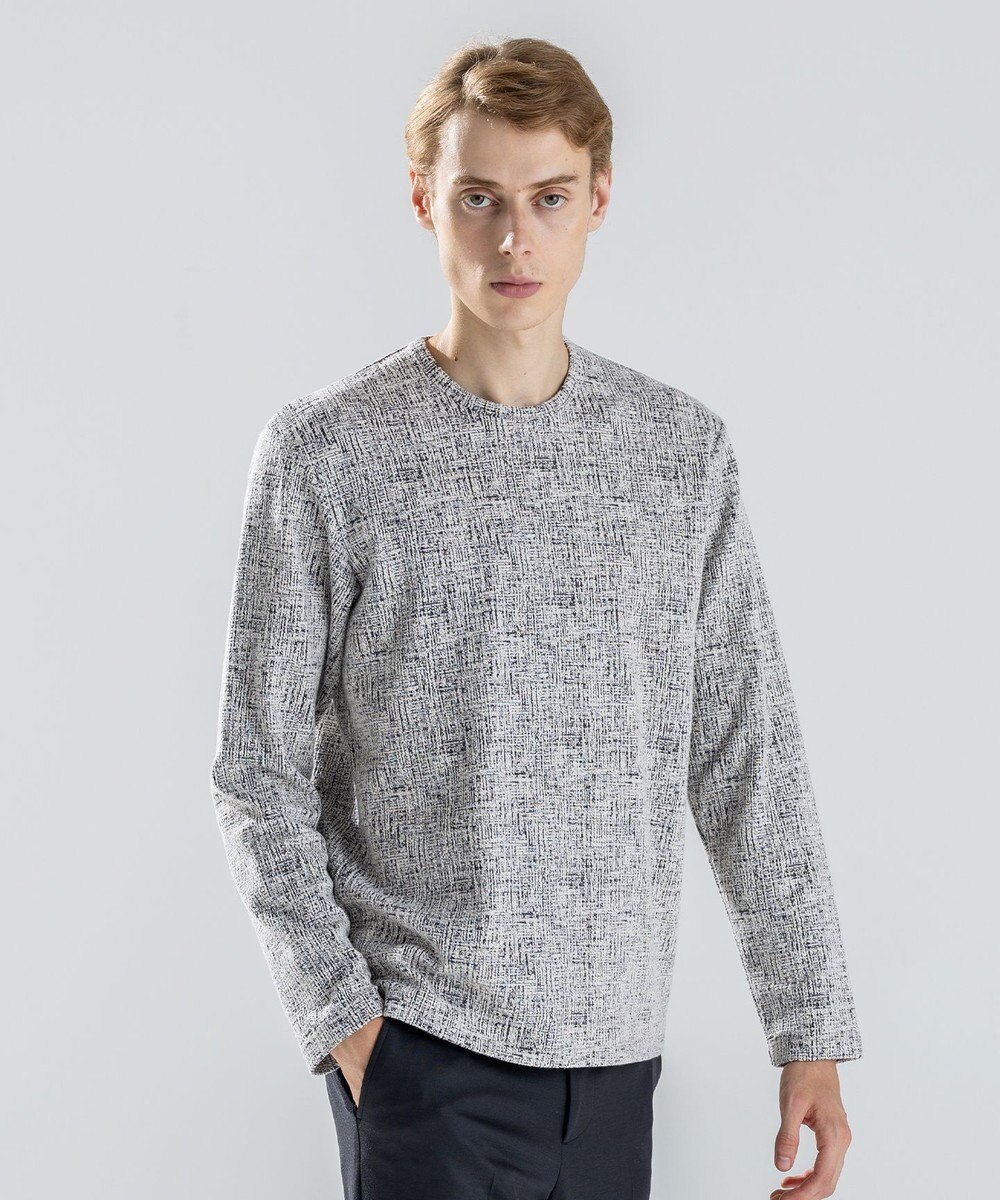 JOSEPH HOMME 【新素材】パフィーチェックジャージー　クルーネックカットソー 