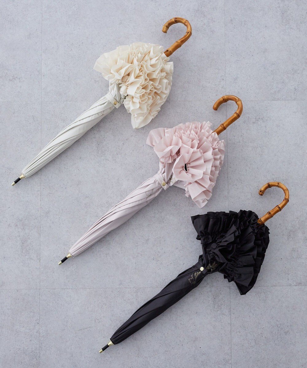 Maison de FLEUR 遮光&UV CUT フリル傘 