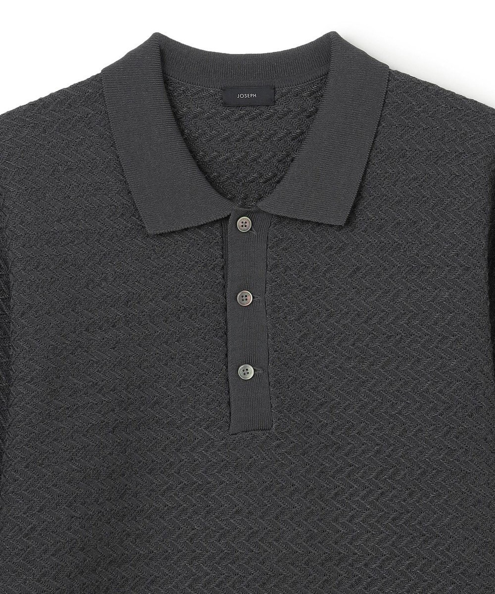 JOSEPH HOMME ヘリンボンボーダー　ポロ 