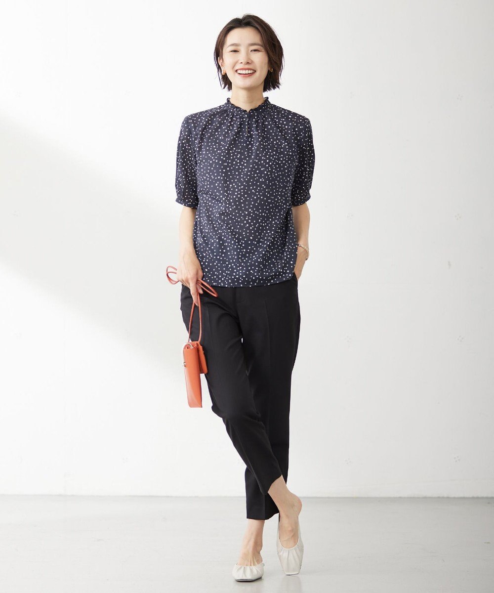 J.PRESS LADIES 【洗える】トロストレッチ テーパード パンツ 